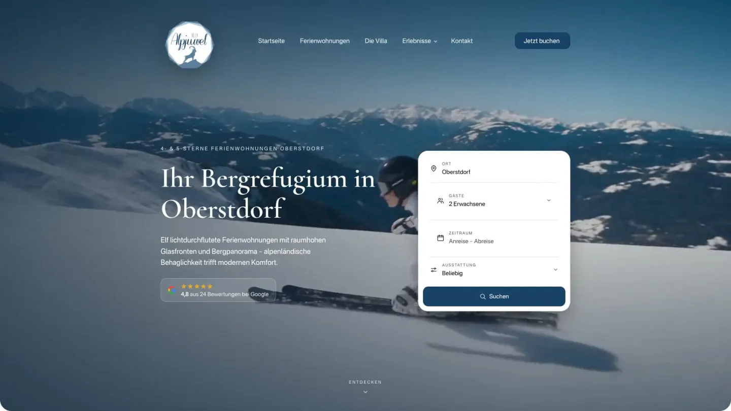Villa Alpjuwel – Website