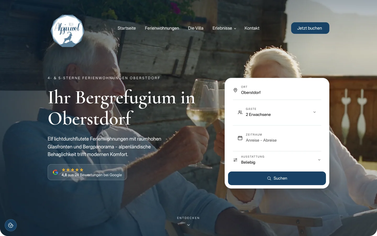 Startseite von Villa Alpjuwel