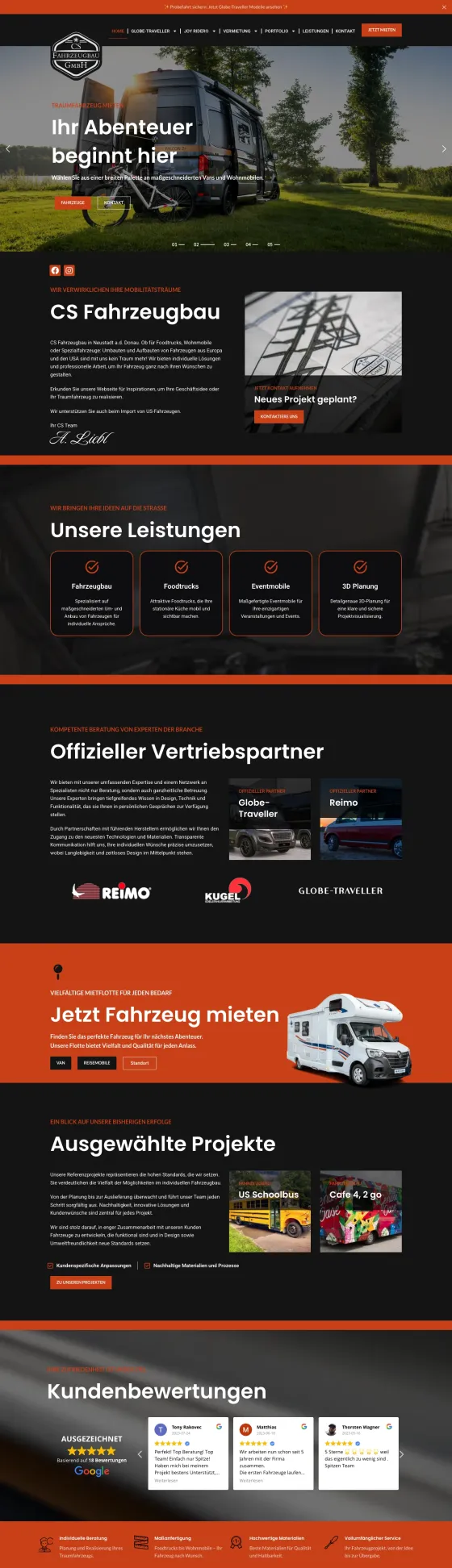 CS Fahrzeugbau – Website