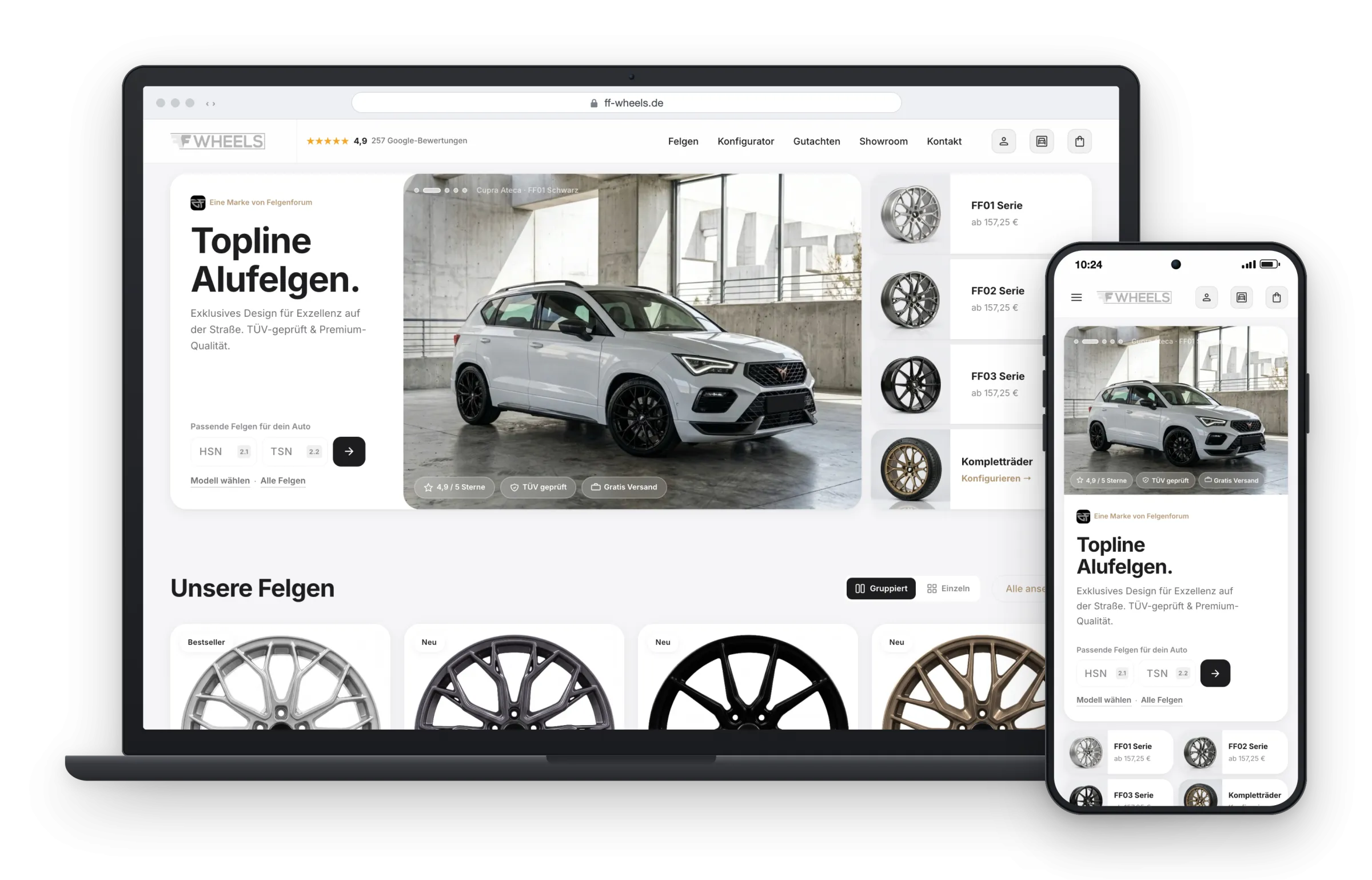 FF Wheels auf Desktop und Smartphone