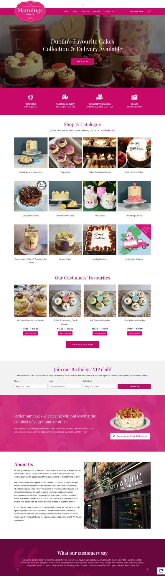 Mannings Bakery – Website