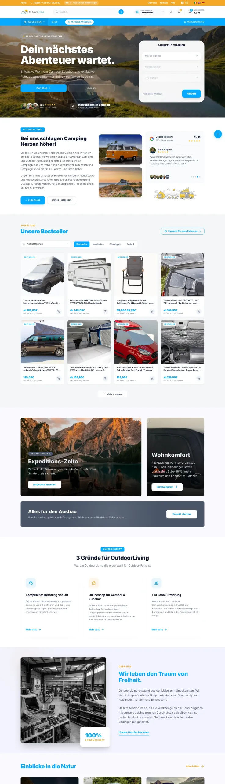 Outdoor Living Bozen – Website