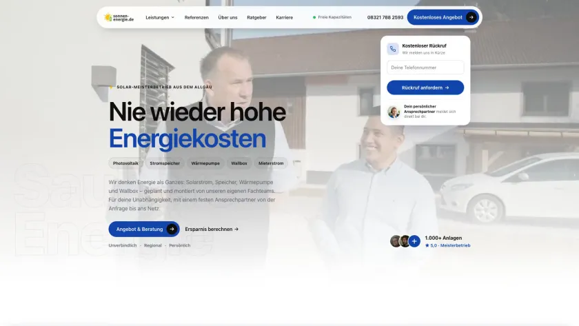 Sonnen-Energie – Website