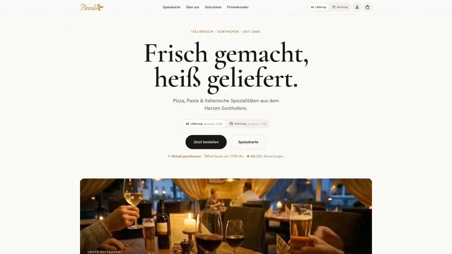 Piccolo Allgäu – Website